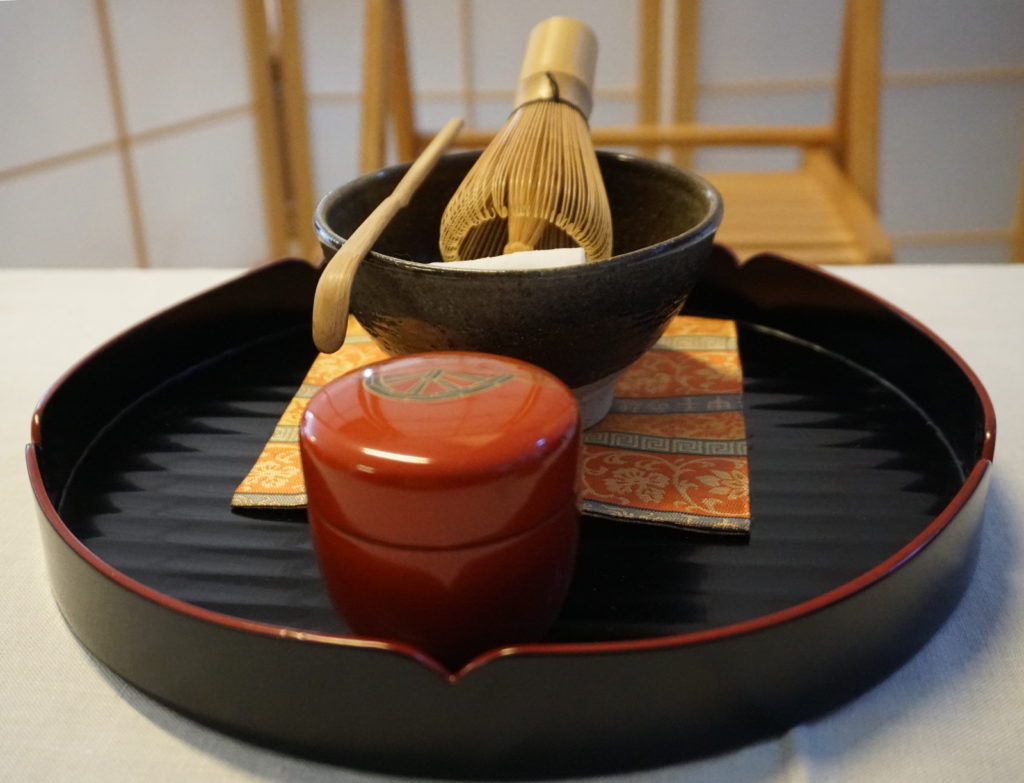 Utensils used during tea ceremony in Japan